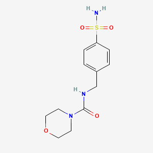 molecular formula C12H17N3O4S B11171519 N-[(4-sulfamoylphenyl)methyl]morpholine-4-carboxamide 