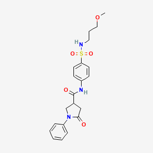 N-{4-[(3-methoxypropyl)sulfamoyl]phenyl}-5-oxo-1-phenylpyrrolidine-3-carboxamide