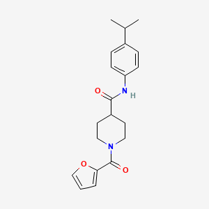 1-(furan-2-ylcarbonyl)-N-[4-(propan-2-yl)phenyl]piperidine-4-carboxamide