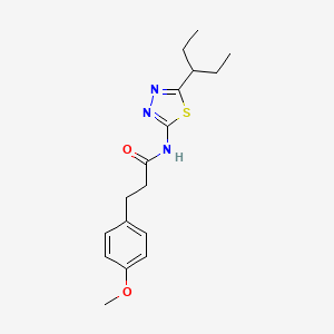 3-(4-methoxyphenyl)-N-[5-(pentan-3-yl)-1,3,4-thiadiazol-2-yl]propanamide