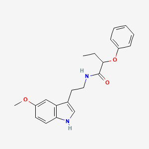 molecular formula C21H24N2O3 B11171588 N-[2-(5-methoxy-1H-indol-3-yl)ethyl]-2-phenoxybutanamide 