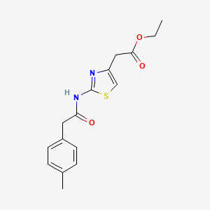 molecular formula C16H18N2O3S B11171610 Ethyl (2-{[(4-methylphenyl)acetyl]amino}-1,3-thiazol-4-yl)acetate 