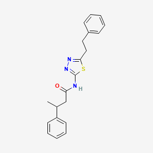 3-phenyl-N-[5-(2-phenylethyl)-1,3,4-thiadiazol-2-yl]butanamide