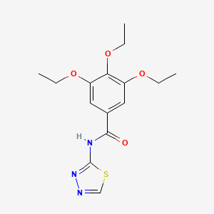 molecular formula C15H19N3O4S B11171621 3,4,5-triethoxy-N-(1,3,4-thiadiazol-2-yl)benzamide 