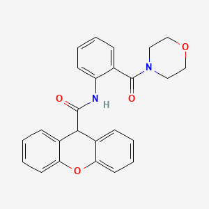 molecular formula C25H22N2O4 B11171634 N-[2-(morpholine-4-carbonyl)phenyl]-9H-xanthene-9-carboxamide 