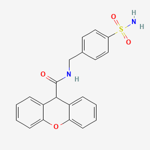 molecular formula C21H18N2O4S B11171637 N-[(4-sulfamoylphenyl)methyl]-9H-xanthene-9-carboxamide 