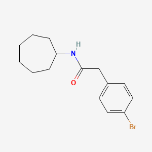 2-(4-bromophenyl)-N-cycloheptylacetamide