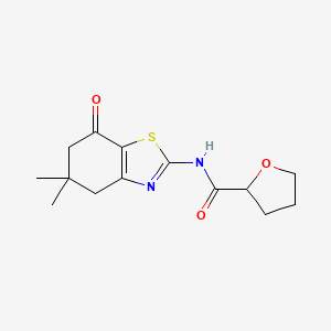 N-(5,5-dimethyl-7-oxo-4,5,6,7-tetrahydro-1,3-benzothiazol-2-yl)tetrahydrofuran-2-carboxamide