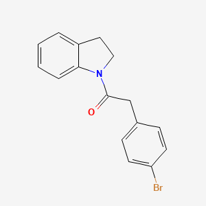 molecular formula C16H14BrNO B11171665 2-(4-bromophenyl)-1-(2,3-dihydro-1H-indol-1-yl)ethanone 