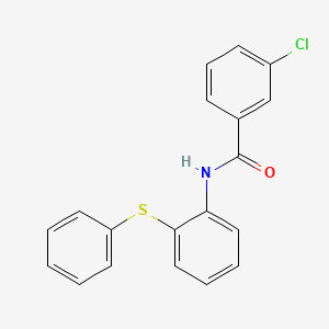 molecular formula C19H14ClNOS B11171671 3-chloro-N-[2-(phenylsulfanyl)phenyl]benzamide 