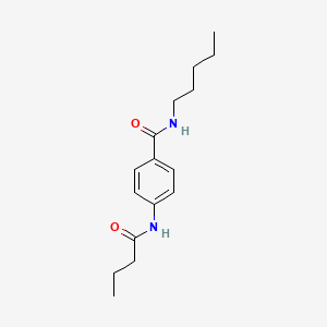 molecular formula C16H24N2O2 B11171706 4-(butanoylamino)-N-pentylbenzamide 