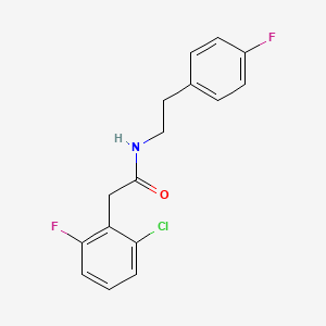 molecular formula C16H14ClF2NO B11171708 2-(2-chloro-6-fluorophenyl)-N-[2-(4-fluorophenyl)ethyl]acetamide 