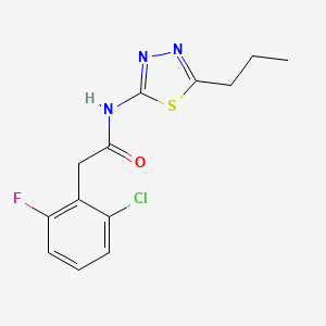 molecular formula C13H13ClFN3OS B11171746 2-(2-chloro-6-fluorophenyl)-N-(5-propyl-1,3,4-thiadiazol-2-yl)acetamide 