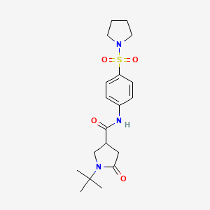 1-tert-butyl-5-oxo-N-[4-(pyrrolidin-1-ylsulfonyl)phenyl]pyrrolidine-3-carboxamide