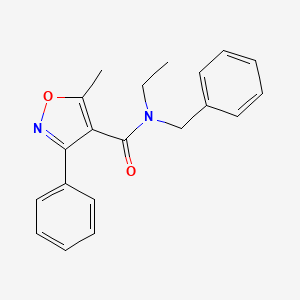 N-benzyl-N-ethyl-5-methyl-3-phenyl-1,2-oxazole-4-carboxamide