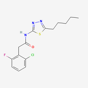 molecular formula C15H17ClFN3OS B11171767 2-(2-chloro-6-fluorophenyl)-N-(5-pentyl-1,3,4-thiadiazol-2-yl)acetamide 