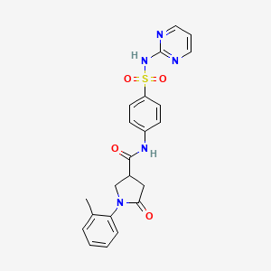 1-(2-methylphenyl)-5-oxo-N-[4-(pyrimidin-2-ylsulfamoyl)phenyl]pyrrolidine-3-carboxamide