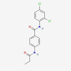 molecular formula C16H14Cl2N2O2 B11171787 N-(2,4-dichlorophenyl)-4-(propanoylamino)benzamide 