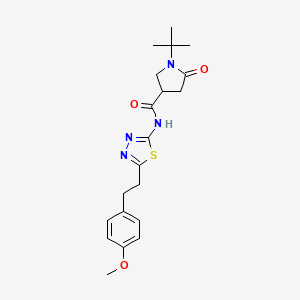 1-tert-butyl-N-{5-[2-(4-methoxyphenyl)ethyl]-1,3,4-thiadiazol-2-yl}-5-oxopyrrolidine-3-carboxamide