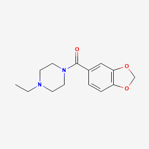 molecular formula C14H18N2O3 B11171808 1,3-Benzodioxol-5-yl(4-ethylpiperazin-1-yl)methanone 