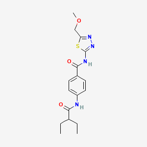 4-[(2-ethylbutanoyl)amino]-N-[5-(methoxymethyl)-1,3,4-thiadiazol-2-yl]benzamide