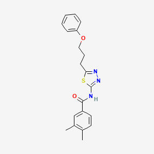 3,4-dimethyl-N-[5-(3-phenoxypropyl)-1,3,4-thiadiazol-2-yl]benzamide