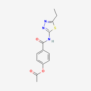 molecular formula C13H13N3O3S B11171846 4-[(5-Ethyl-1,3,4-thiadiazol-2-yl)carbamoyl]phenyl acetate 