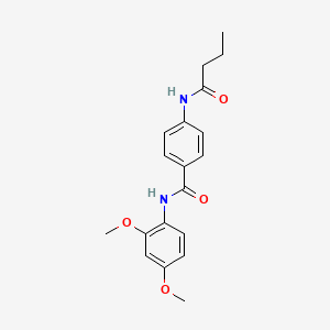 molecular formula C19H22N2O4 B11171860 4-(butanoylamino)-N-(2,4-dimethoxyphenyl)benzamide 