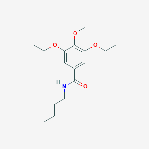 molecular formula C18H29NO4 B11171867 3,4,5-triethoxy-N-pentylbenzamide 