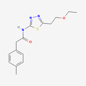 N-[5-(2-ethoxyethyl)-1,3,4-thiadiazol-2-yl]-2-(4-methylphenyl)acetamide