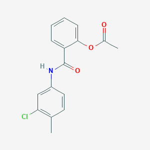 molecular formula C16H14ClNO3 B11171897 2-[(3-Chloro-4-methylphenyl)carbamoyl]phenyl acetate 