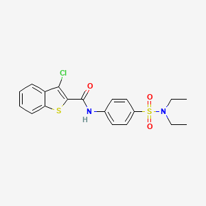 3-chloro-N-[4-(diethylsulfamoyl)phenyl]-1-benzothiophene-2-carboxamide