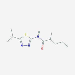 2-methyl-N-[5-(propan-2-yl)-1,3,4-thiadiazol-2-yl]pentanamide