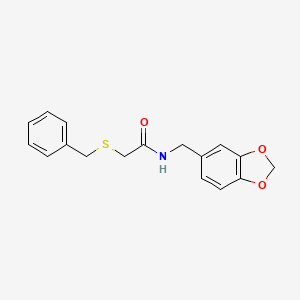 molecular formula C17H17NO3S B11171934 N-Benzo[1,3]dioxol-5-ylmethyl-2-benzylsulfanyl-acetamide 