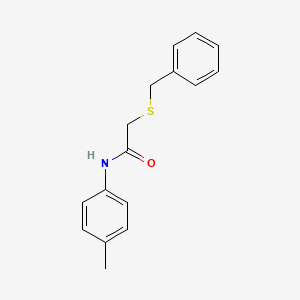 molecular formula C16H17NOS B11171943 2-(benzylsulfanyl)-N-(4-methylphenyl)acetamide 