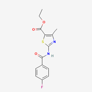 Ethyl 2-(4-fluorobenzamido)-4-methyl-1,3-thiazole-5-carboxylate