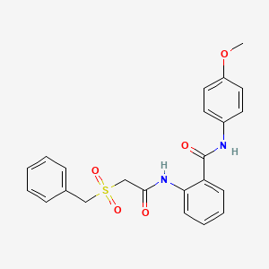 molecular formula C23H22N2O5S B11171957 2-{[(benzylsulfonyl)acetyl]amino}-N-(4-methoxyphenyl)benzamide 