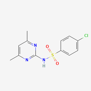 molecular formula C12H12ClN3O2S B11171967 4-chloro-N-(4,6-dimethylpyrimidin-2-yl)benzenesulfonamide 