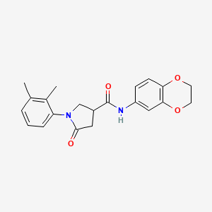 N-(2,3-dihydro-1,4-benzodioxin-6-yl)-1-(2,3-dimethylphenyl)-5-oxopyrrolidine-3-carboxamide