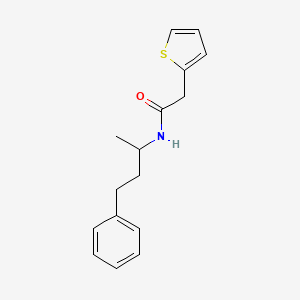 N-(4-phenylbutan-2-yl)-2-(thiophen-2-yl)acetamide