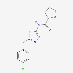 molecular formula C14H14ClN3O2S B11171989 N-[5-(4-chlorobenzyl)-1,3,4-thiadiazol-2-yl]tetrahydrofuran-2-carboxamide 