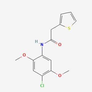 molecular formula C14H14ClNO3S B11171997 N-(4-chloro-2,5-dimethoxyphenyl)-2-(thiophen-2-yl)acetamide 