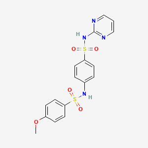 molecular formula C17H16N4O5S2 B11172004 4-methoxy-N-[4-(pyrimidin-2-ylsulfamoyl)phenyl]benzenesulfonamide 