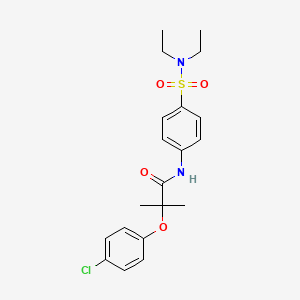 2-(4-chlorophenoxy)-N-[4-(diethylsulfamoyl)phenyl]-2-methylpropanamide