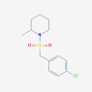 molecular formula C13H18ClNO2S B11172055 1-[(4-Chlorobenzyl)sulfonyl]-2-methylpiperidine 