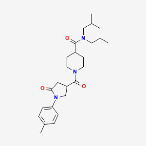 4-[4-(3,5-Dimethylpiperidine-1-carbonyl)piperidine-1-carbonyl]-1-(4-methylphenyl)pyrrolidin-2-one