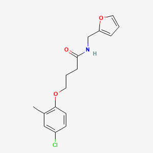 molecular formula C16H18ClNO3 B11172097 4-(4-chloro-2-methylphenoxy)-N-(furan-2-ylmethyl)butanamide 