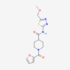 1-(furan-2-carbonyl)-N-[5-(methoxymethyl)-1,3,4-thiadiazol-2-yl]piperidine-4-carboxamide