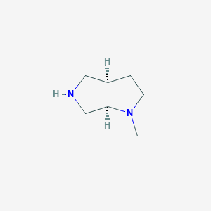 molecular formula C7H14N2 B111721 (3aR,6aR)-1-Methyl-hexahydropyrrolo[3,4-b]pyrrole CAS No. 1353644-77-5