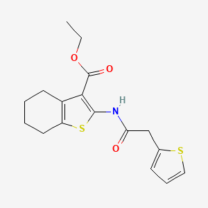 2-(2-Thiophen-2-yl-acetylamino)-4,5,6,7-tetrahydro-benzo[b]thiophene-3-carboxylic acid ethyl ester